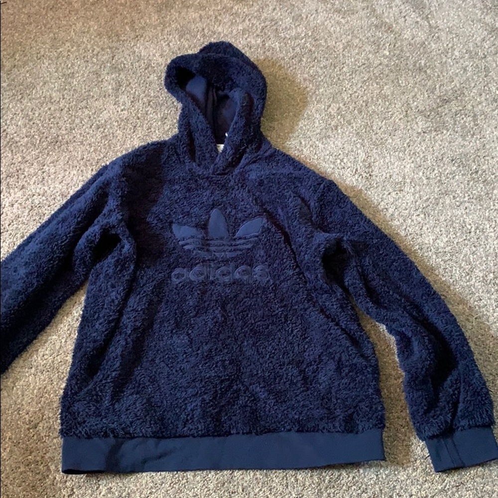 Fluffy adidas hoodie
